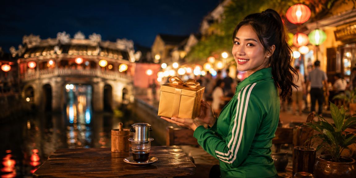 Người chơi xổ số và cược tại một quán cà phê đặc trưng ở Hội An