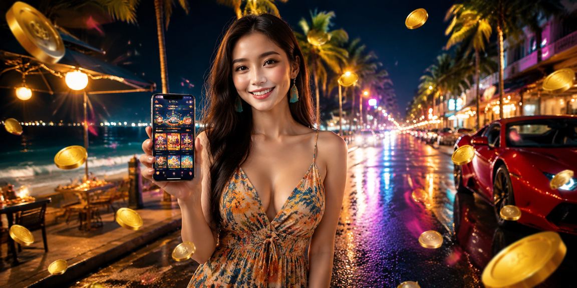 Người chơi trải nghiệm casino trên thiết bị di động tại bãi biển Mũi Né yên bình